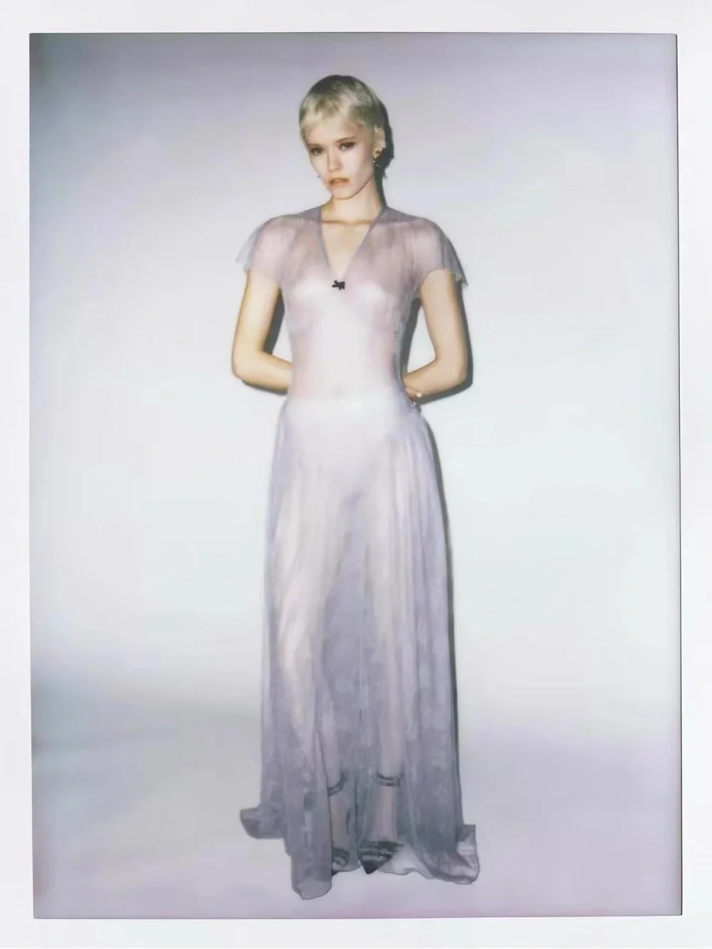 ROTATE BY BIRGER CHRISTENSEN Lace V-Neck Maxi Evening Dress, 32/XXS - Picture 6 of 8